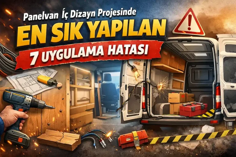 Panelvan İç Dizayn Projesinde En Sık Yapılan 7 Uygulama Hatası